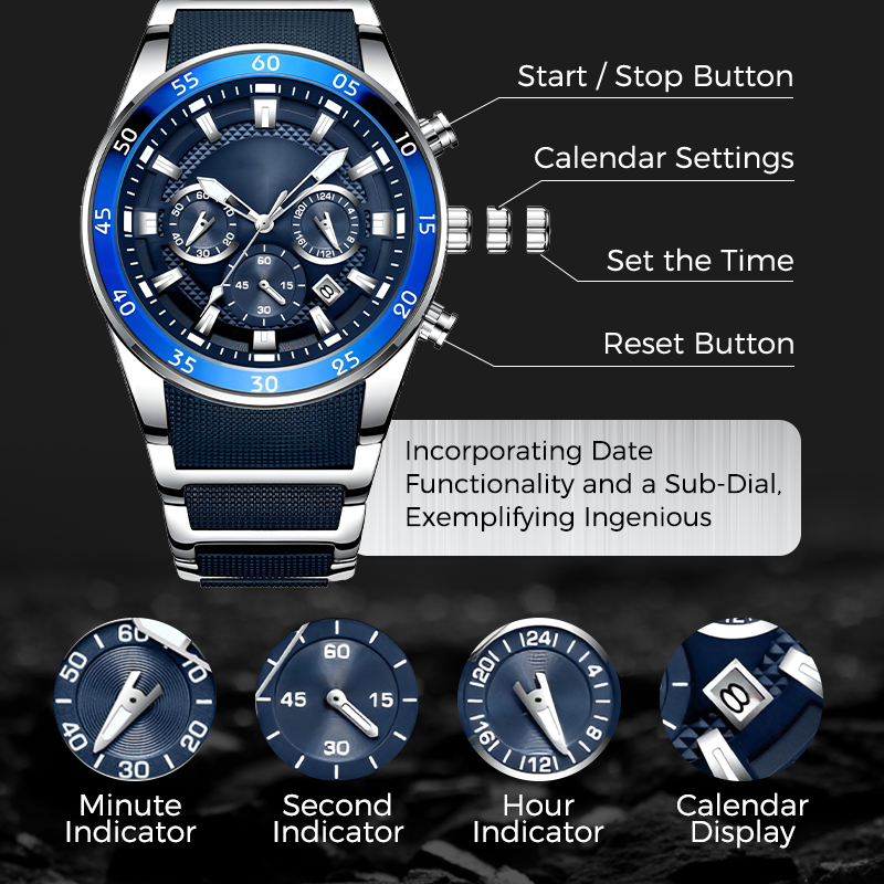 ⏳Speciale a tempo limitato⌛Orologio al quarzo multifunzionale impermeabile da uomo