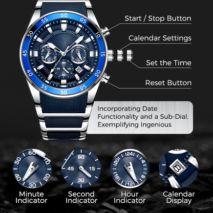 ⏳Speciale a tempo limitato⌛Orologio al quarzo multifunzionale impermeabile da uomo