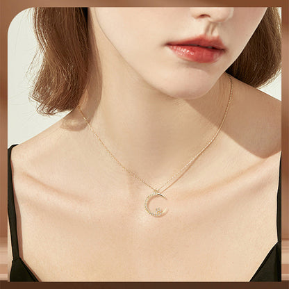 🖤Black Friday Sale:50% OFF🖤Bright Night: Moon Star Necklace🌙✨