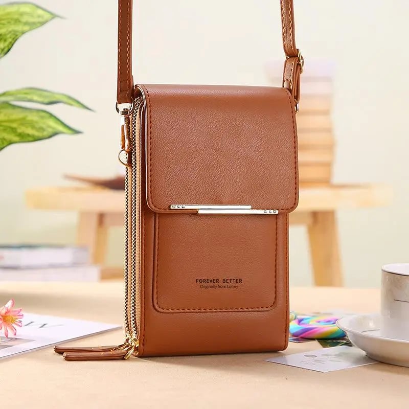 🥳2026 HOT SALE🥳💞50K+ SOLD! 👛📱Women‘s Touchscreen Crossbody Phone Wallet – Answer calls & text without opening. Fits phones up to 6.5″, water‑resistant & lightweight – hands‑free summer style! 🌸✨