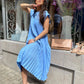 🔥HOT SALE🔥Sleeveless pleated simple solid colour dress