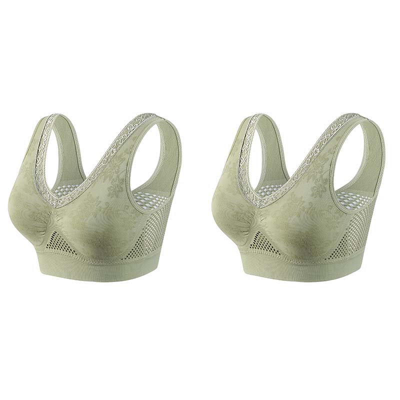 🏆 Last Day Buy One Get One Free! 💐 🎁Lace Wireless Pure Cotton Buttonless Comfy Lifting Bra