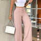 ✨ Easy Everyday Comfort | Women's High-Waisted Straight-Leg Pants with Elastic Back