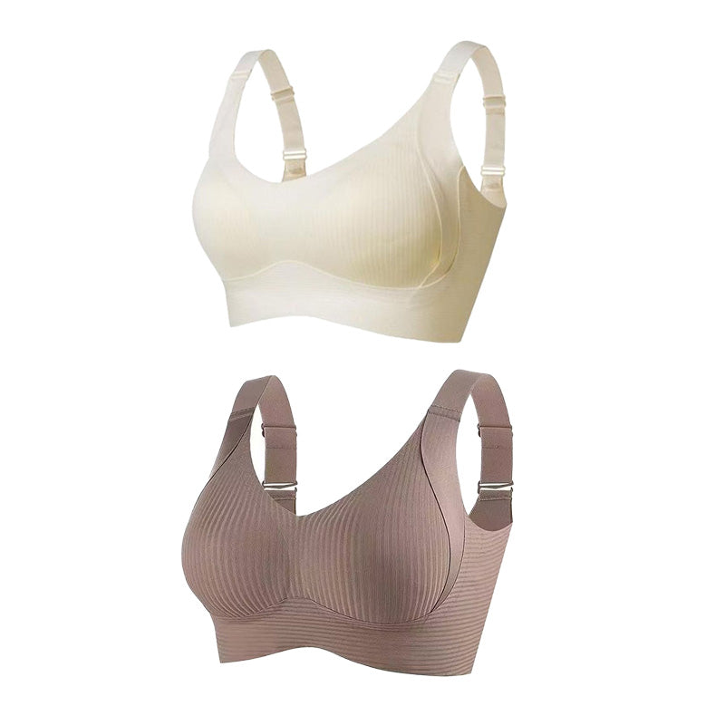⏰Last Day Sale 50% OFF 🎁Subtle Striped Seamless Bra W-Support Wireless Comfort Bra