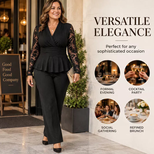 ✨ Women's Chic Two-Piece Pants Set – Elegant Style & Flattering Fit 🤍