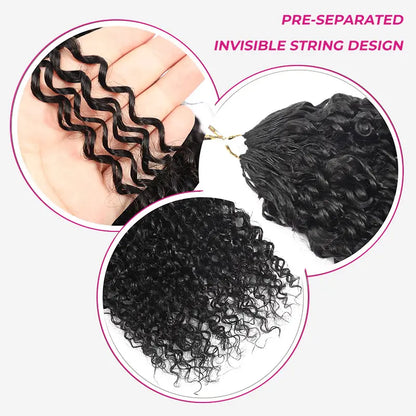 ISEE Hair Boho Braids – Knotless Crochet, 4-5 Packs Full Head