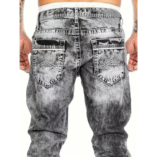 🔥 Men's Fashion Creative Stretch Denim Jeans,Minimalist Style Suitable For Emo Style💙