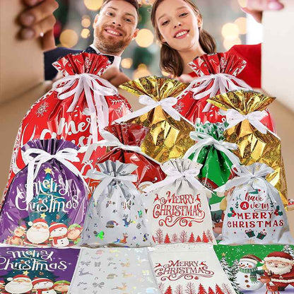🔥Achetez-en 2, obtenez-en 1 gratuit🎅🎁Sac cadeau de Noël avec cordon de serrage