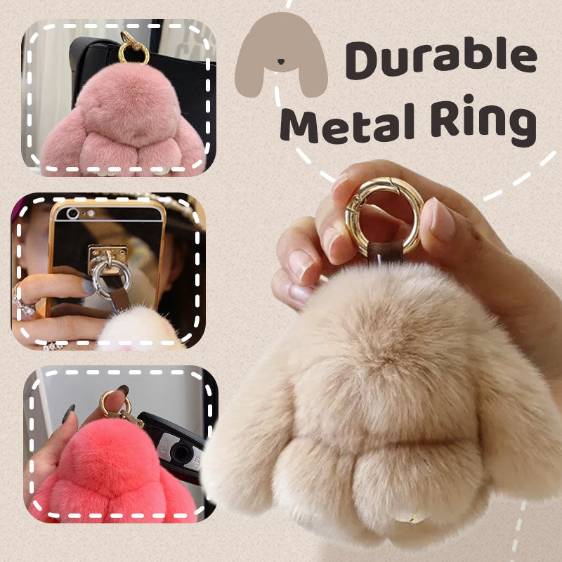 📢📢LIMITED TIME SPECIAL SALE 50% OFF !! ⏰🐰Handmade Soft Bunny PomPom Charms – Fluffy, Cute & Perfect for Bags, Keys & Gifts🎉