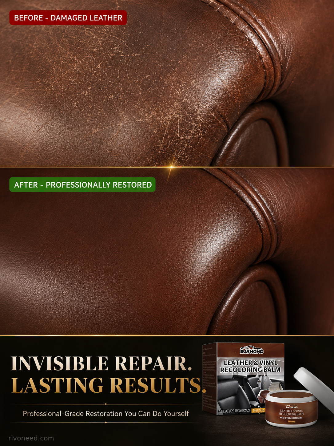 Buy 2 Get 1 Free🏆Leather Repair Paste – Fills scratches & scuffs, restores texture. Available in multiple colours. Save your favourite sofa!