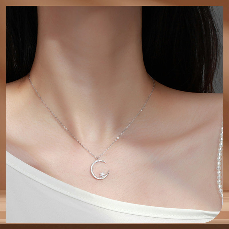 🖤Black Friday Sale:50% OFF🖤Bright Night: Moon Star Necklace🌙✨