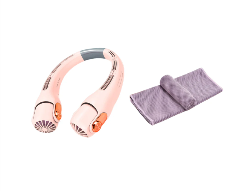 2026 HOT SALE50K+ SOLD! Neck Air Conditioner Fan – Ultra‑quiet, 360° rotating, 3 speeds. Hands‑free cooling, long battery. Summer essential!