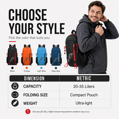 🌧️ Foldable Waterproof Camping Backpack – Lightweight Portable Outdoor Travel Rucksack⛺