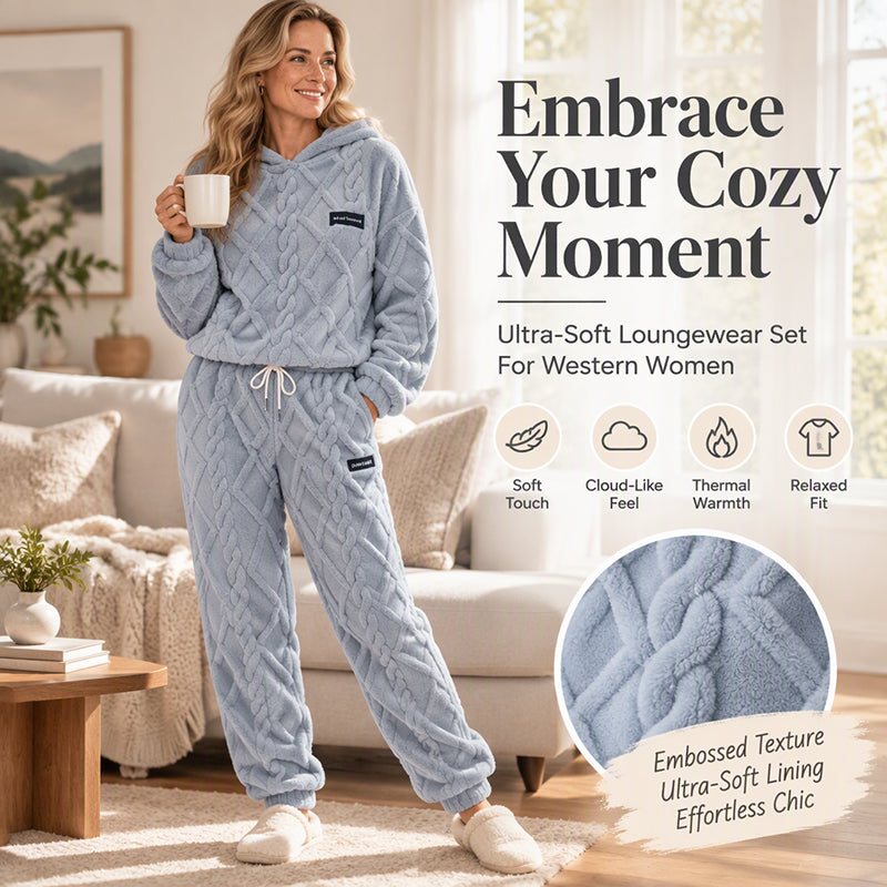 💖Black Friday Mega Deal – 50% off!💖Embossed Geometric Plush Set ✨Timeless Comfort & Effortless Style For Every Occasion