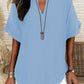 💞50K+ SOLD!🌸Women's Plain Short Sleeve Blouse, Casual Solid Color Top for Daily Wear