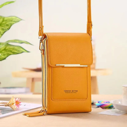 🥳2026 HOT SALE🥳💞50K+ SOLD! 👛📱Women‘s Touchscreen Crossbody Phone Wallet – Answer calls & text without opening. Fits phones up to 6.5″, water‑resistant & lightweight – hands‑free summer style! 🌸✨