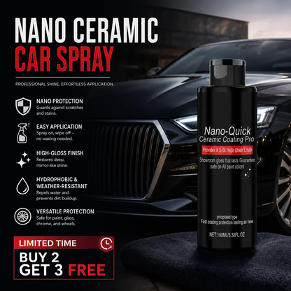 🚗 LIMITED‑TIME 50% OFF! ⚡ Nano‑Quick Ceramic Coating Pro – Hydrophobic, High‑Gloss, Multi‑Surface ✨