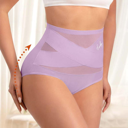 Last Day-Buy 1 Get 3 PacksPlus-Size High-Waist Cross Tummy Control Panties