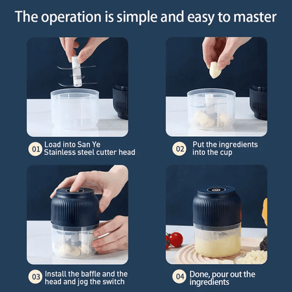 💥Electric Garlic Chopper, Mini Portable Veggie Cutter