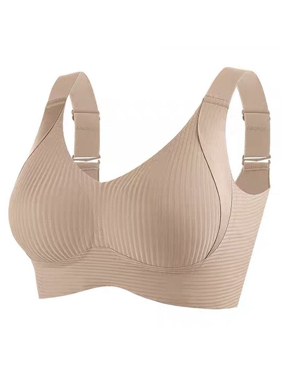 ⏰Last Day Sale 50% OFF 🎁Subtle Striped Seamless Bra W-Support Wireless Comfort Bra