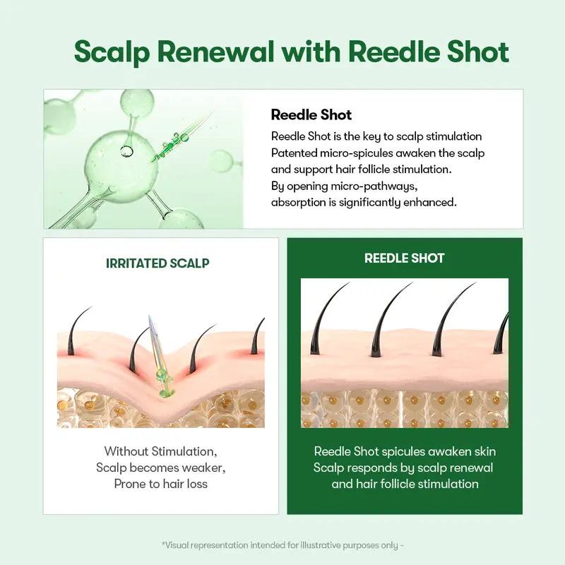 ✨ VT COSMETICS PDRN Reedle Shot Hair Serum Brush – Scalp Care & Root Nourishing Treatment