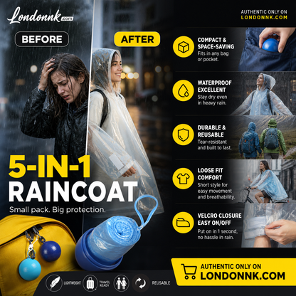 🥳BUY 1 GET 1 FREE! ☔Pocket-Sized Ball Disposable Raincoat – Ultra‑compact ball packaging fits in any bag, purse or glove box. Waterproof & easy to use – always ready for sudden showers! 🌧️✨