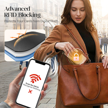 👜💳Women's RFID Blocking Leather Wallet – Blocks digital pickpockets. Soft leather, multiple slots. Secure & stylish.