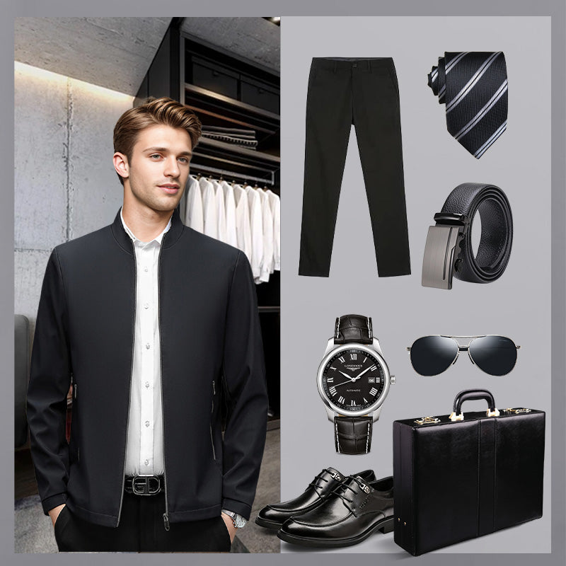 ✨Nuovi arrivi autunnali ✨Giacca casual da uomo con collo alto e cerniera