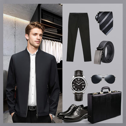 ✨Nuovi arrivi autunnali ✨Giacca casual da uomo con collo alto e cerniera