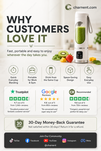 Hot Sale 60% OFF！！！Portable Cordless Juicier