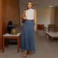 🎉 2026 Sale — Over 28,200 Sold!💙Women's High‑Waist A‑Line Denim Maxi Skirt – Flattering 👗