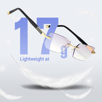 ✨Zafiro de alta dureza ✨Gafas de lectura progresivas antiazules de doble uso para cerca y lejos