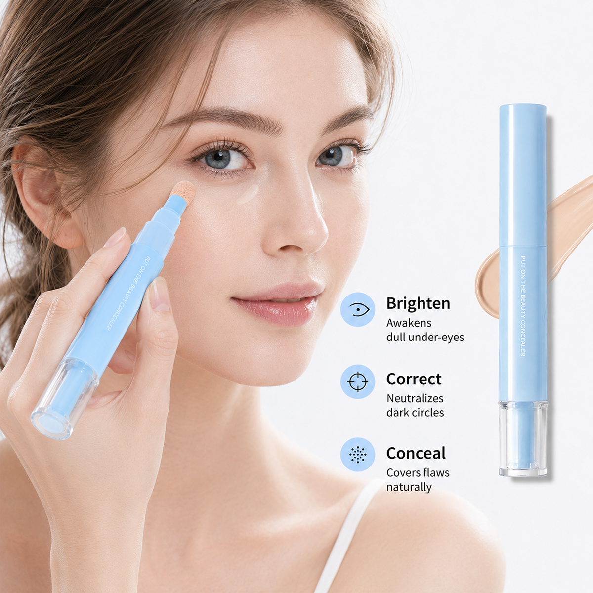 🔥BUY 1 GET 1 FREE🔥💙Multipurpose Concealer & Foundation Eye Concealer -👍24-hour Long-lasting