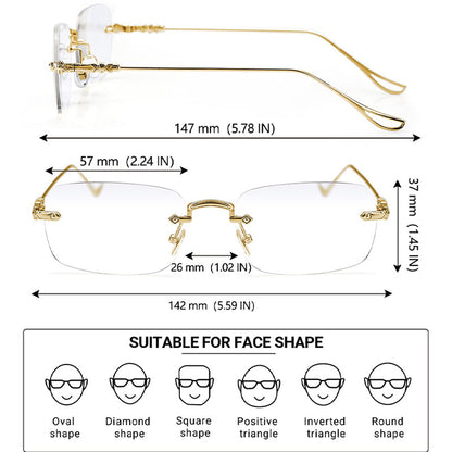Hot Sale🔥Anti Blue Light Rimless Glasses
