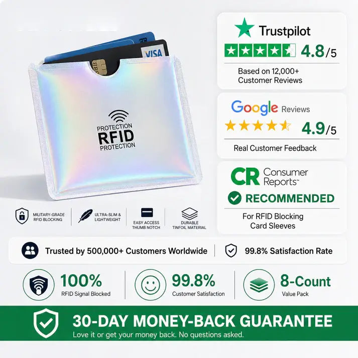 ✨ RFID Blocking Sleeves for Credit Cards