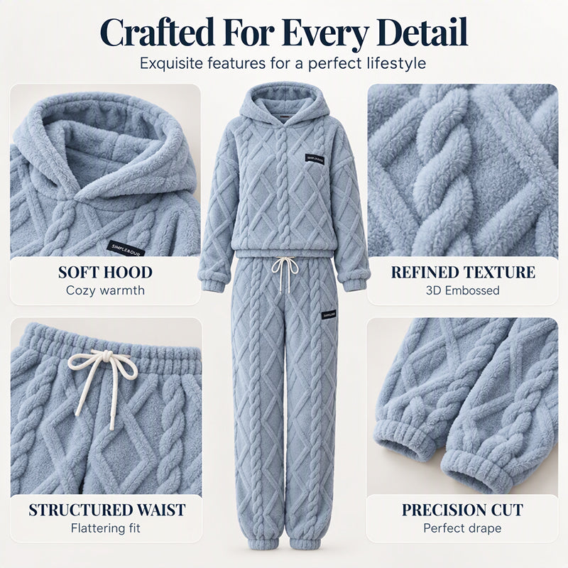 💖Black Friday Mega Deal – 50% off!💖Embossed Geometric Plush Set ✨Timeless Comfort & Effortless Style For Every Occasion