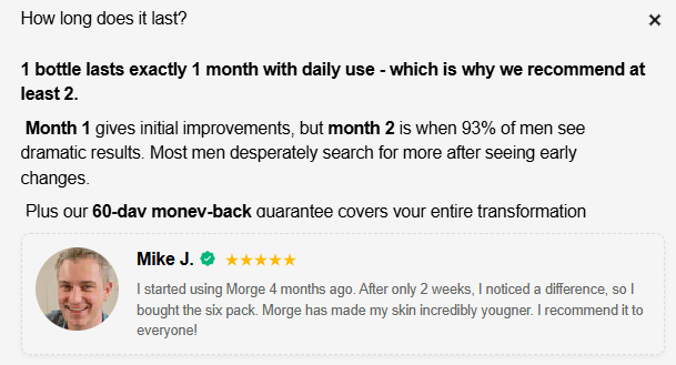 "I've been using it for 2 months... nobody believes my real age anymore!"