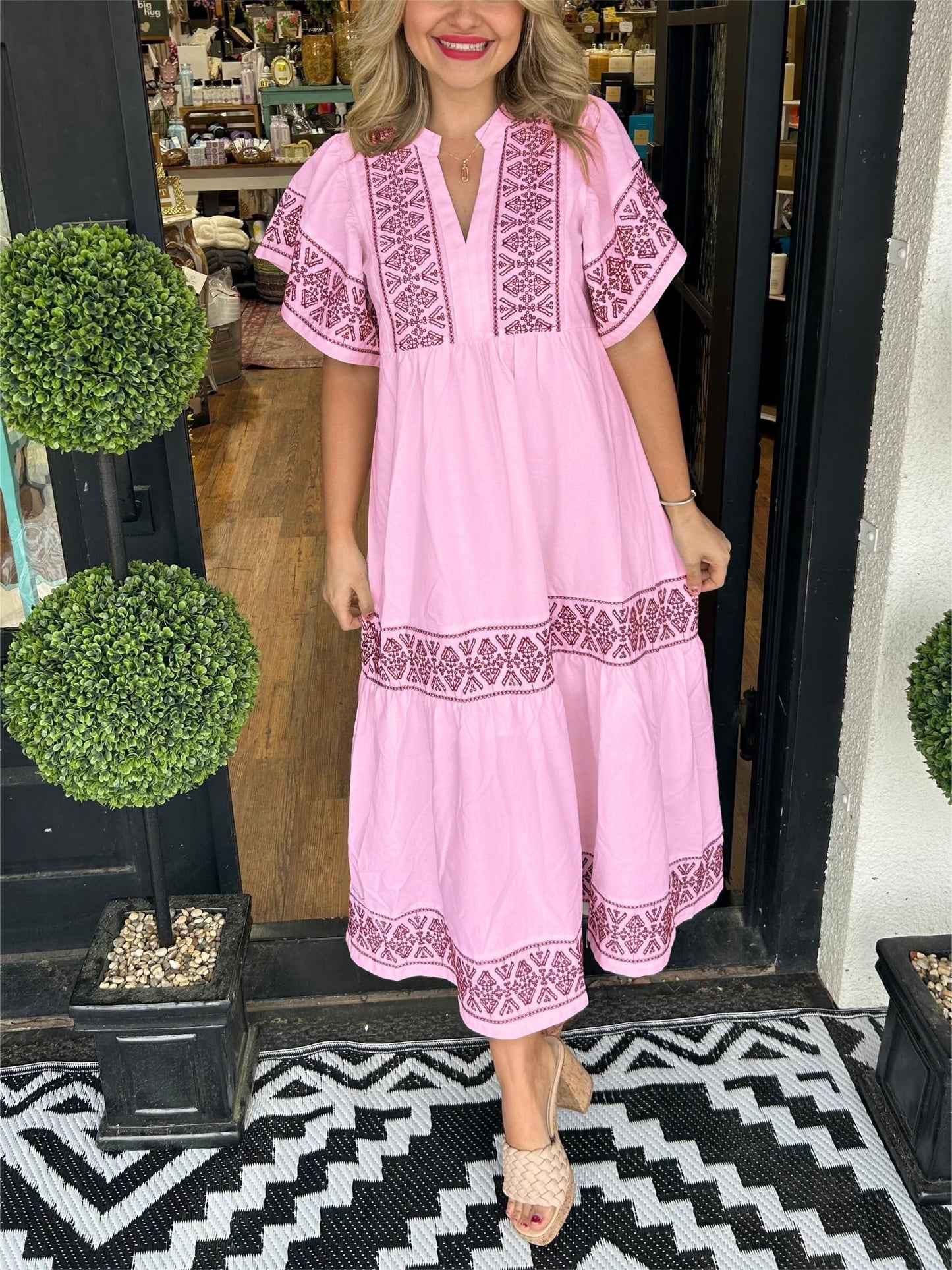 BEST SELLING 52%OFF💝2024 Women's V-Neck Boho Maxi Dress💝