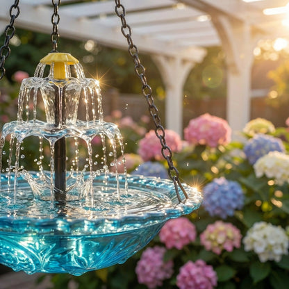 ✨2026 Spring special offer 80% off-🐦Solar Cascade Hanging Bird Bath Fountain