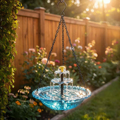 ✨2026 Spring special offer 80% off-🐦Solar Cascade Hanging Bird Bath Fountain
