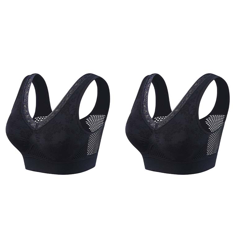 🏆 Last Day Buy One Get One Free! 💐 🎁Lace Wireless Pure Cotton Buttonless Comfy Lifting Bra