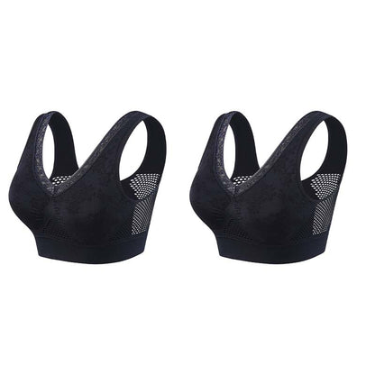 🏆 Last Day Buy One Get One Free! 💐 🎁Lace Wireless Pure Cotton Buttonless Comfy Lifting Bra