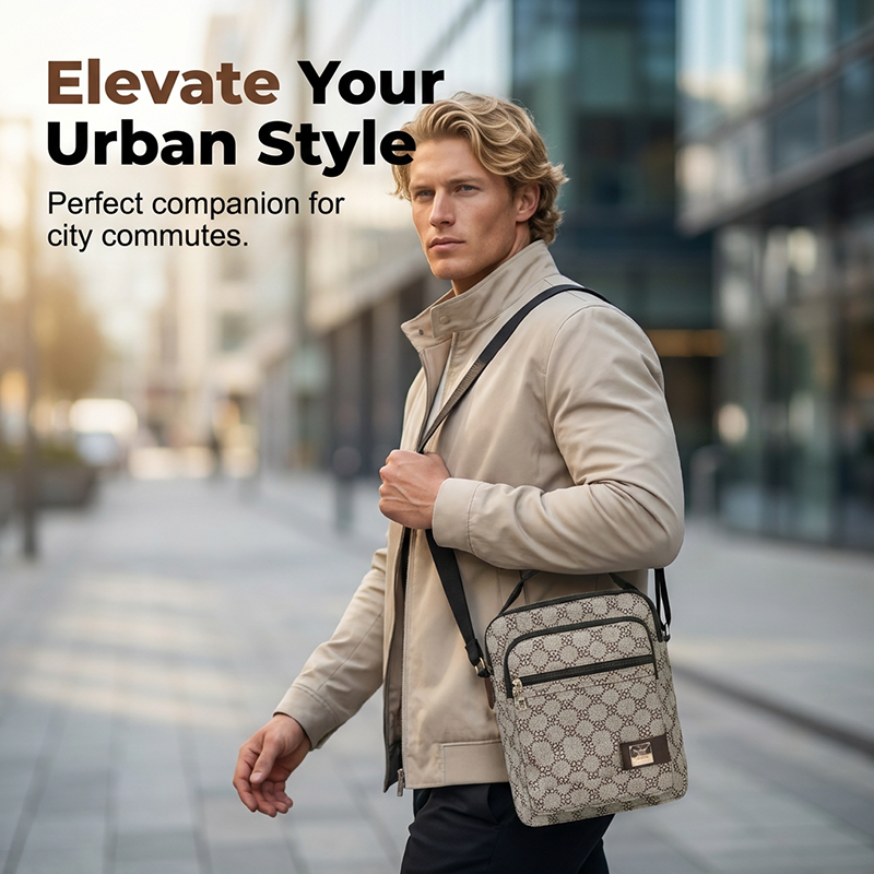 🎒 More Storage, Less Bulk | Men's Multi-Pocket Crossbody Travel Bag