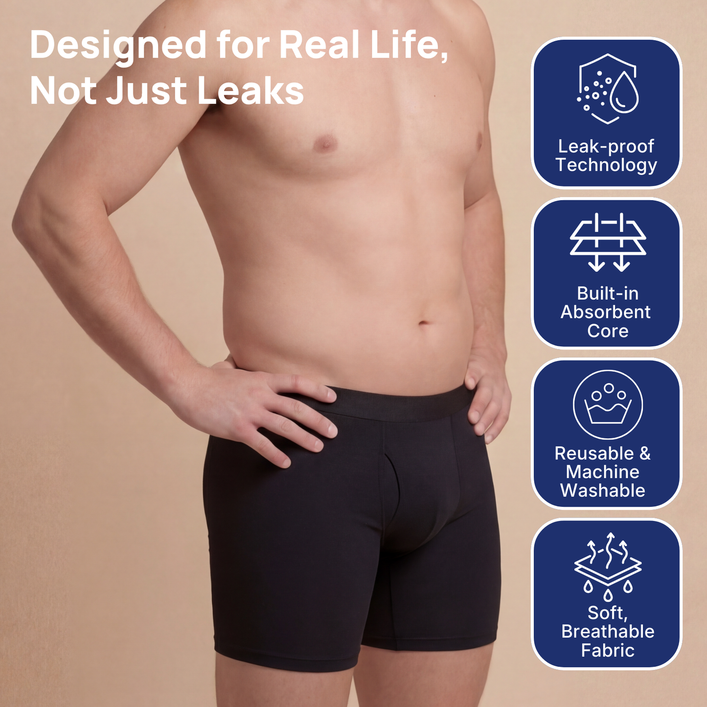 Buy 2 Get 1 Free.💪Men’s Ultra-Absorbent Incontinence Boxer Briefs