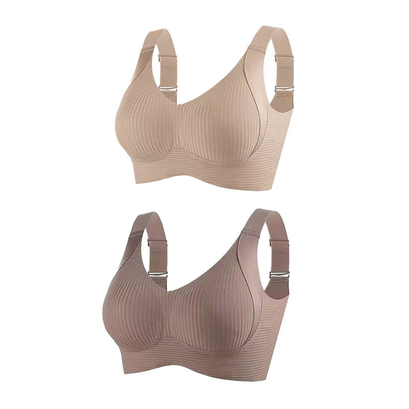 ⏰Last Day Sale 50% OFF 🎁Subtle Striped Seamless Bra W-Support Wireless Comfort Bra