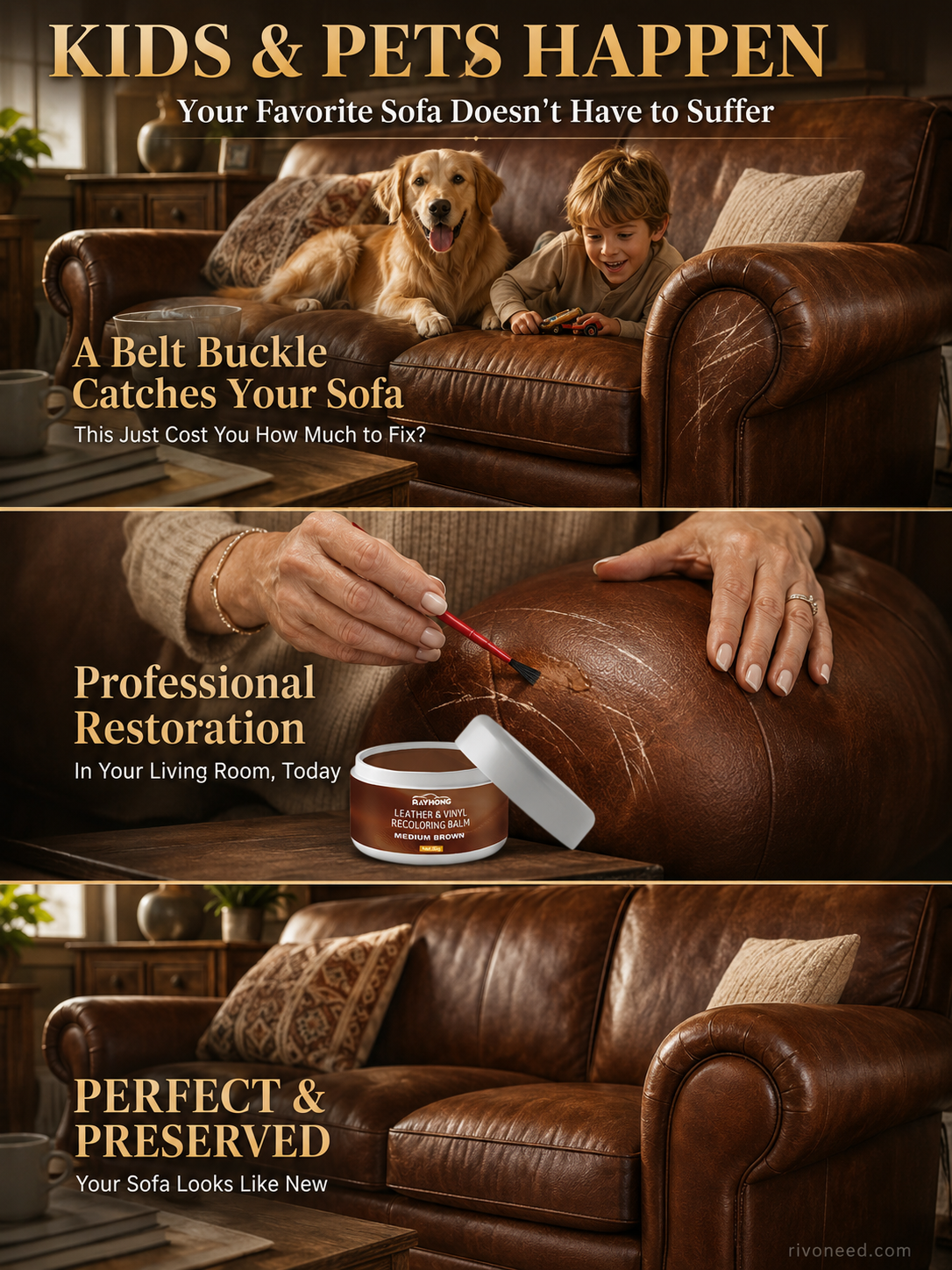 Buy 2 Get 1 Free🏆Leather Repair Paste – Fills scratches & scuffs, restores texture. Available in multiple colours. Save your favourite sofa!