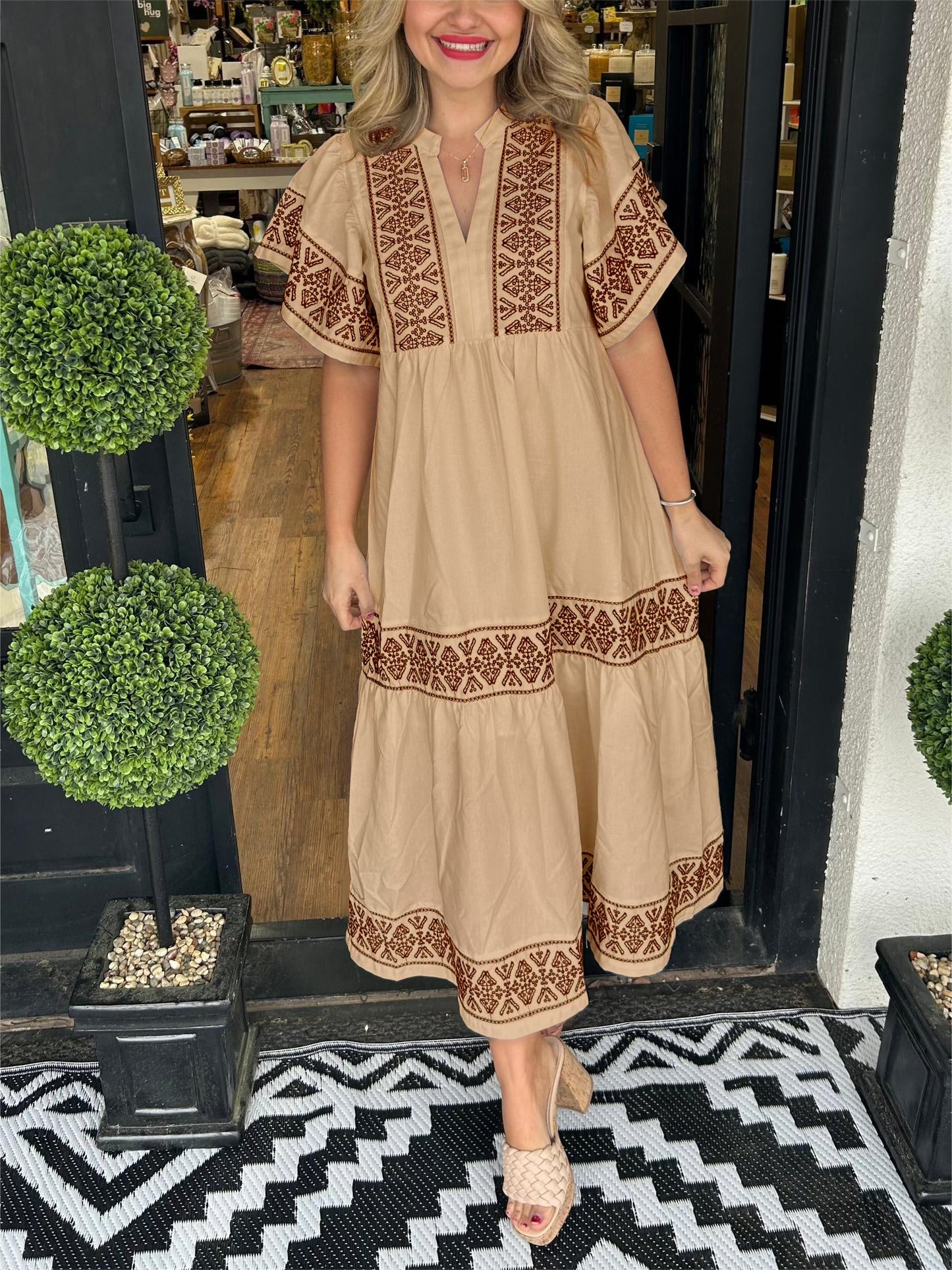 BEST SELLING 52%OFF💝2024 Women's V-Neck Boho Maxi Dress💝
