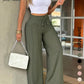 ✨ Easy Everyday Comfort | Women's High-Waisted Straight-Leg Pants with Elastic Back