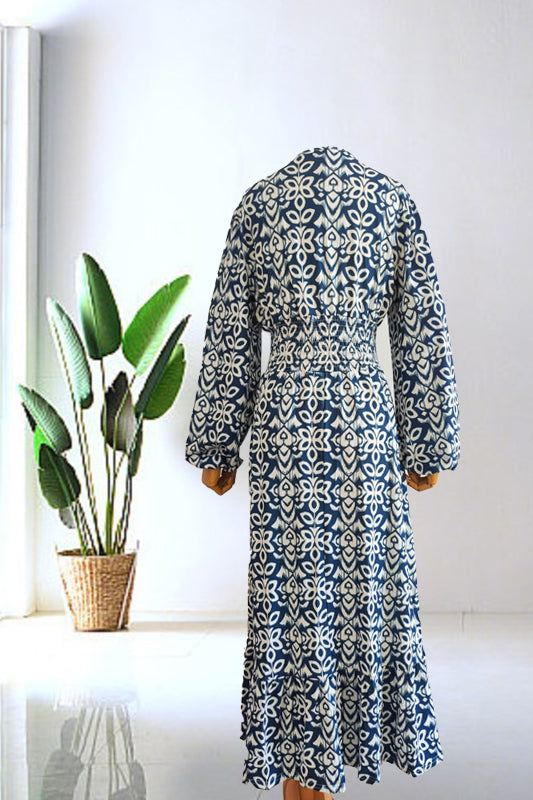 🔥SUMMER SALE 53% OFF 👗New Floral Print V Neck-Long Dress