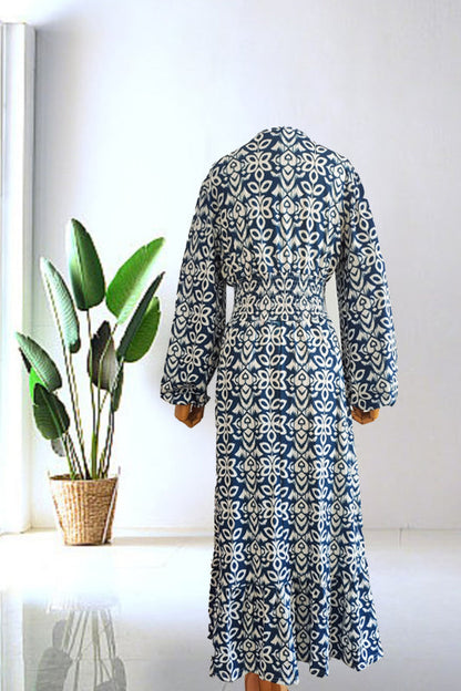 🔥SUMMER SALE 53% OFF 👗New Floral Print V Neck-Long Dress